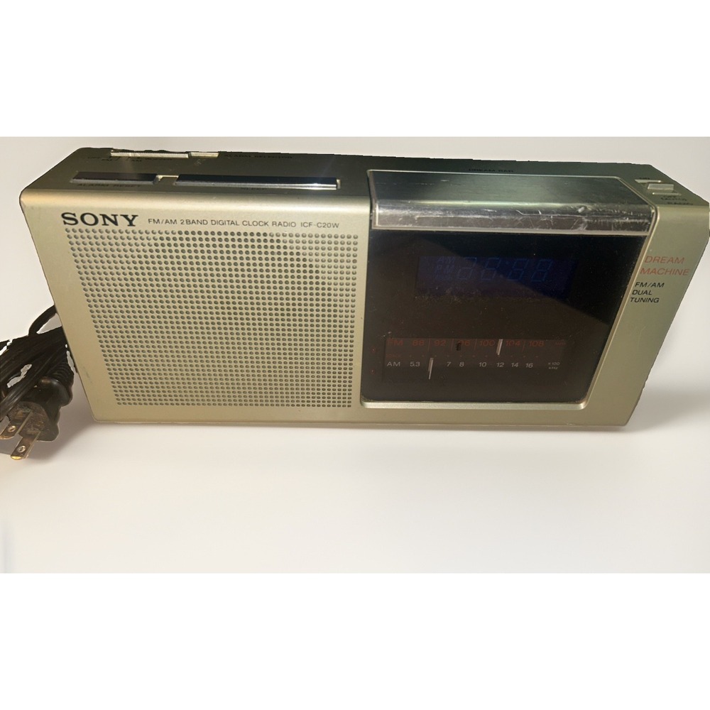 Vintage Sony Dream Machine ICF-C20W FM/AM Digital Clock Radio